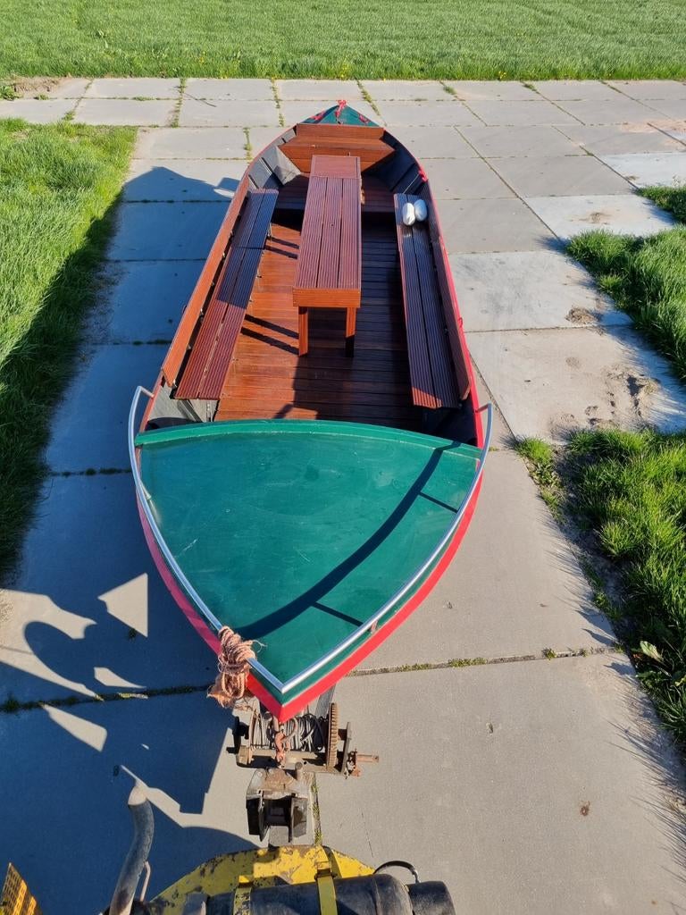 Grote Polderschuit met Trailer - Ideaal voor Recreatie, Watersport en Boten, Ophalen, 10 tot 30 pk, Gebruikt, Staal