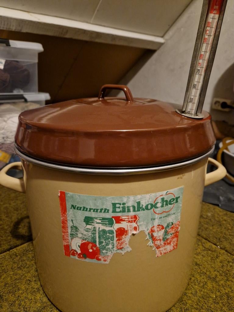 Weckketel met thermometer, Huis en Inrichting, Keuken | Potten en Pannen, Ophalen, Zo goed als nieuw