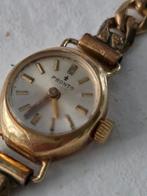 Vintage horloge met goudenkast, Ophalen of Verzenden