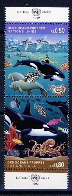 UNO Geneve 213/14 Dieren 1992 postfris, Ophalen of Verzenden, Postfris