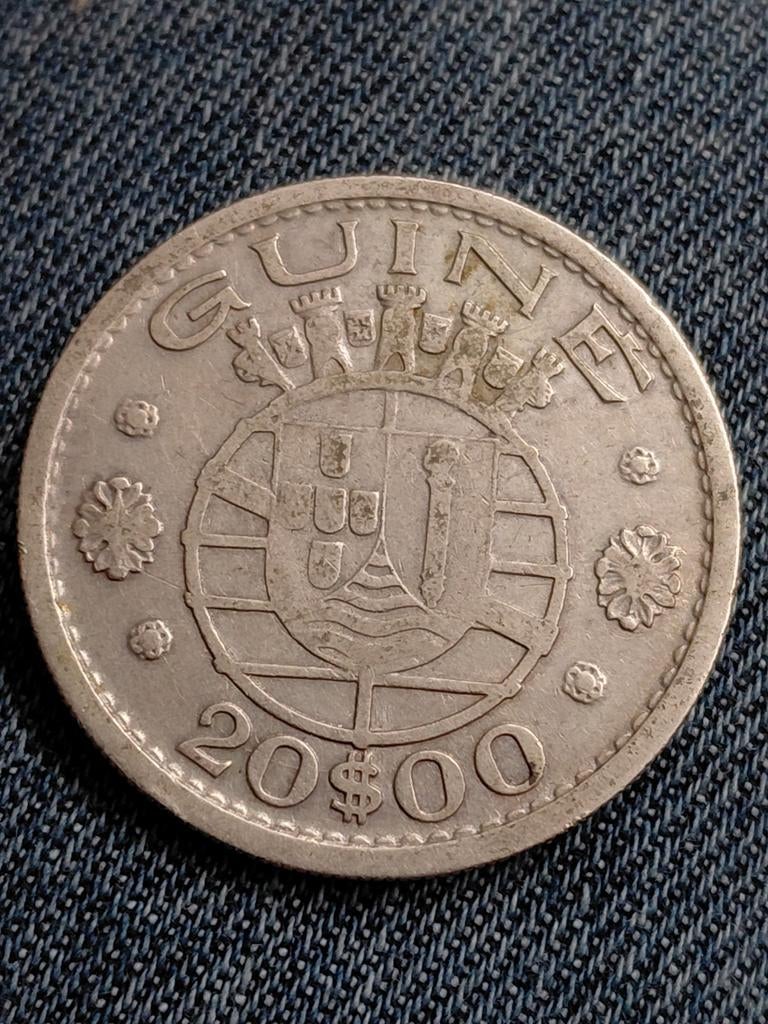 Portugees-Guinee 20 Escudos 1952 - Zilver, Postzegels en Munten, Munten | Afrika, Verzenden, Guinee, Losse munt, Zilver