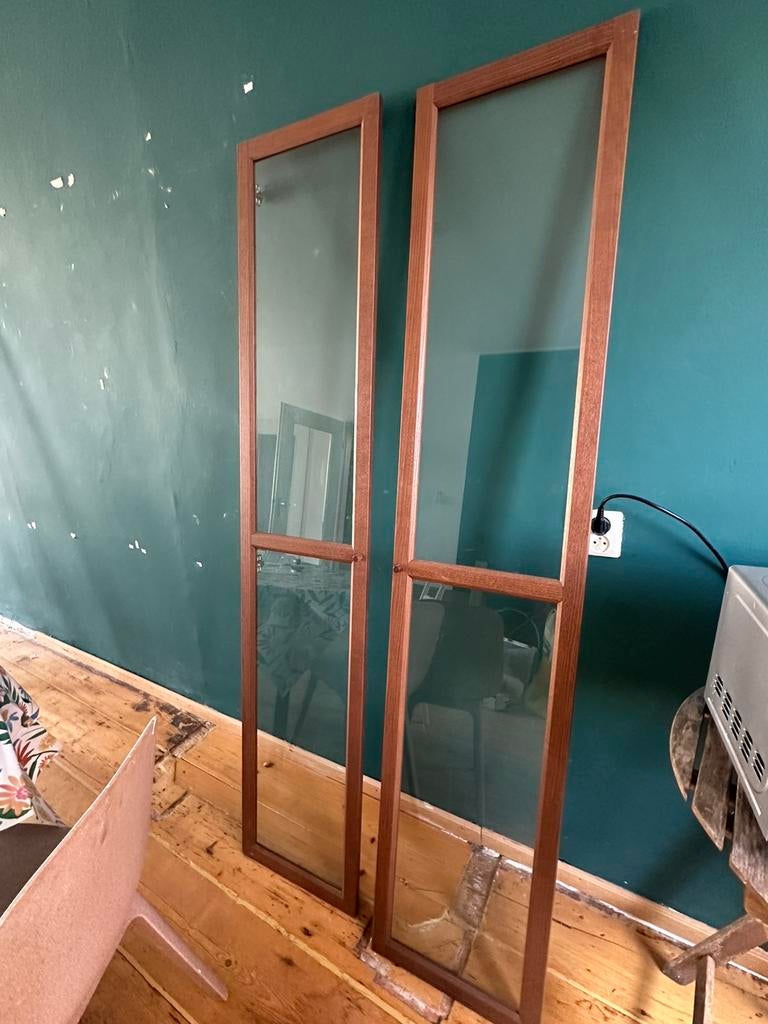 4 ikea billy boekenkast deuren walnoot kler (verkoop per 2), Ophalen, 200 cm of meer, 50 tot 100 cm, Zo goed als nieuw