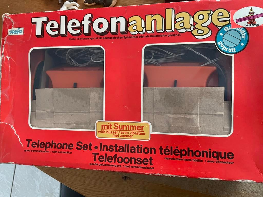 Vintage kinder telefoon set met verbindingssnoer, Ophalen of Verzenden, Gebruikt