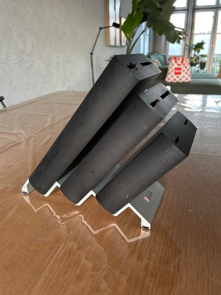 Messenblok Wüsthof voor 6 messen, Hout, Ophalen of Verzenden, Zwart, Overige merken