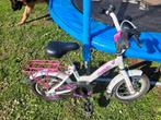 Alpina kinderfietsje wit met roze details, Ophalen of Verzenden