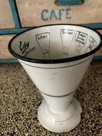 Wit emaille maatbeker Edy, Ophalen of Verzenden