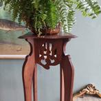 Lucky Vintage brocante vintage hoge Houten plantentafel, Huis en Inrichting, Ophalen, Gebruikt, ., .