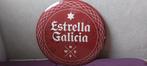 Zeldzaam emaillebord Estrella Galicia bier (rood), Ophalen of Verzenden, Nieuw, Reclamebord, Plaat of Schild, Overige merken