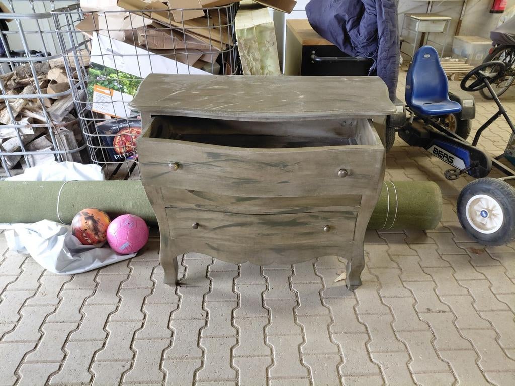 Mooie dressoir met organische vormen kast grijs bruin, Huis en Inrichting, Ophalen, Gebruikt, 100 tot 150 cm, Organisch, Robuust