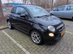 Fiat 500 1.2 AUT 51KW 2010 Zwart, Auto's, Fiat, Euro 5, Leder en Stof, Zwart, Origineel Nederlands