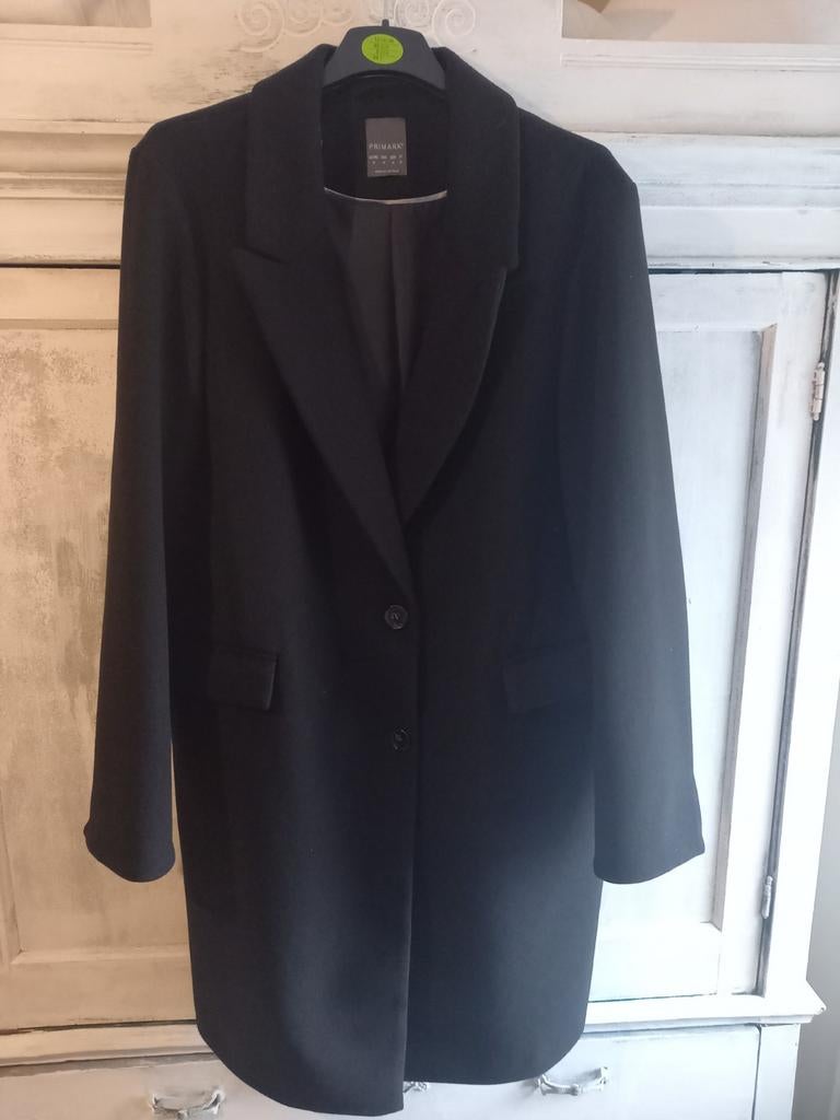Zwarte mantel drie kwart maat 48, Kleding | Dames, Jassen | Winter, Ophalen of Verzenden, Nieuw, Maat 46/48 (XL) of groter, Zwart