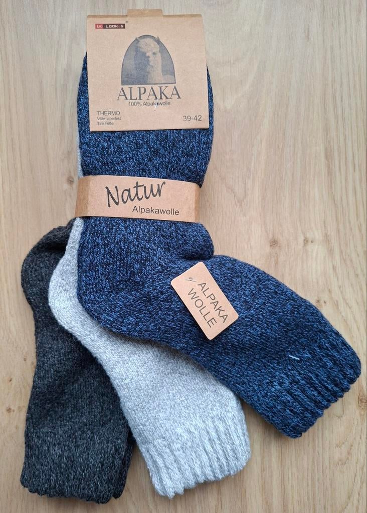 3 Paar Dikke Alpaka Wollen Sokken Maat 39-42!, Kleding | Dames, Sokken en Kousen, Sokken en Kniesokken, Overige kleuren, Alpaka