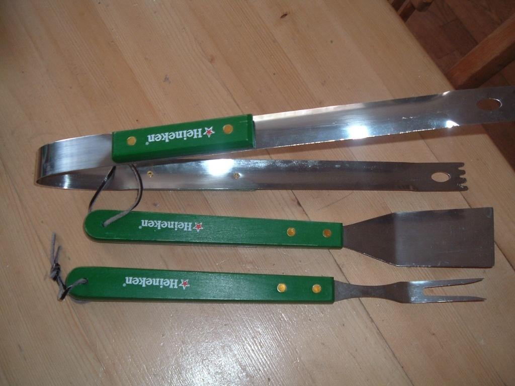 Heineken BBQ-set (nr.1)  3-delig, Verzamelen, Biermerken, Ophalen of Verzenden, Nieuw, Overige typen, Heineken