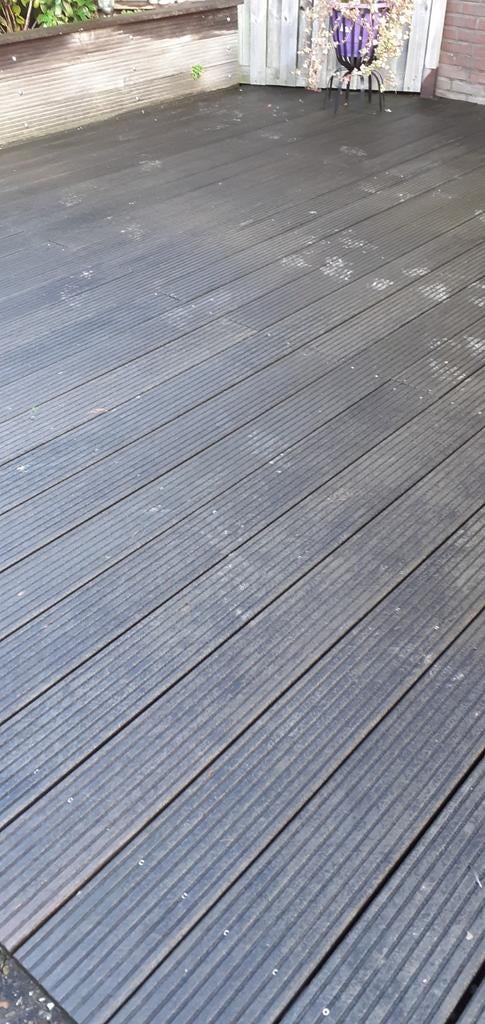 30m2 hardhouten vlonderplanken, Ophalen, Zo goed als nieuw, Hout