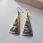 Oude vintage oorbellen inleg alpaca, Verzenden, Gebruikt, Zilver, Overige materialen