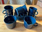 Arabia Teema kop en schotels met melk en suiker set, Keramiek, Ophalen of Verzenden, Zo goed als nieuw, Effen