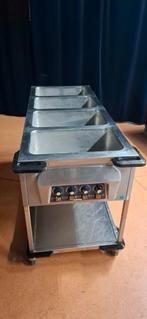 Professionele RVS Au Bain Marie met 4 Bakken, Ophalen of Verzenden, Gebruikt