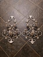 2 wandlichten voor kaarsen, Huis en Inrichting, Lampen | Wandlampen, Ophalen, Gebruikt, Metaal