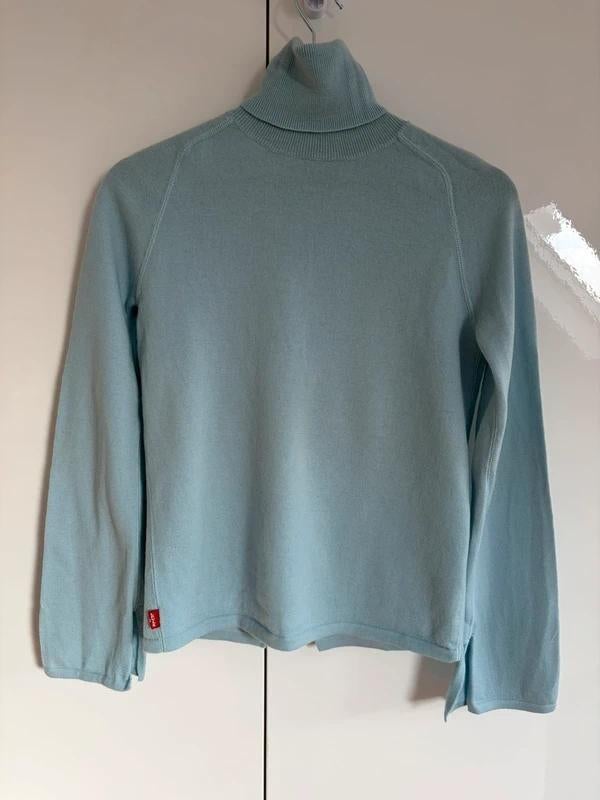 Levi’s Merino wol trui , lichtblauw coltrui maat S, Maat 38/40 (M), Blauw, Ophalen of Verzenden, Zo goed als nieuw