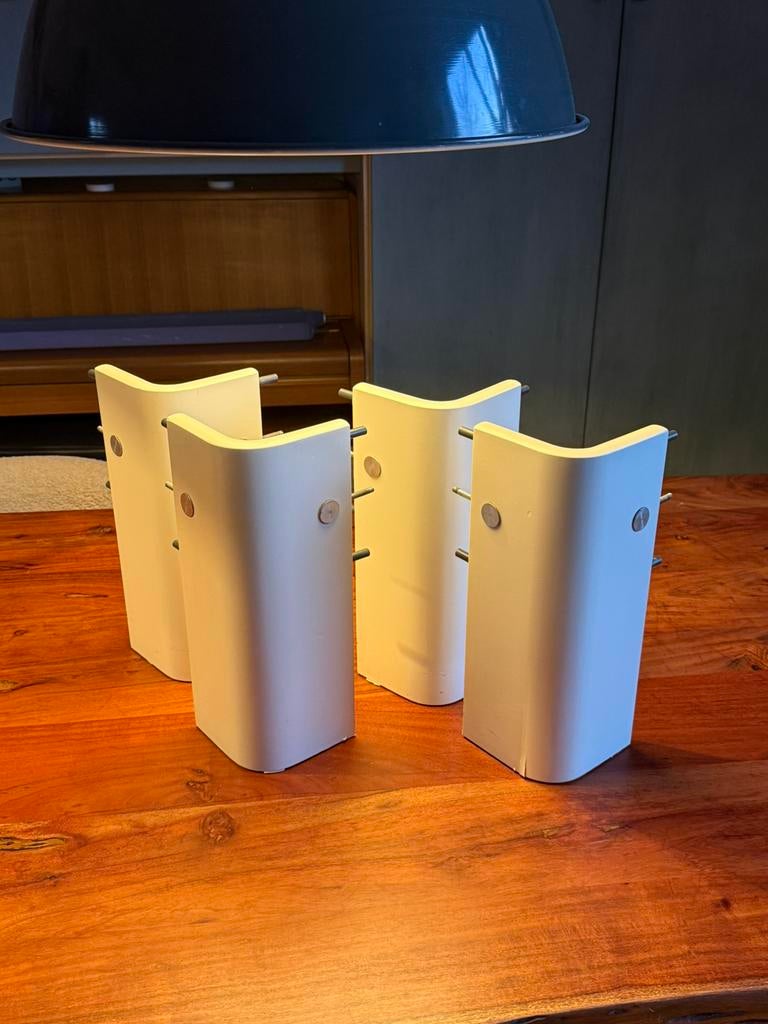 4 Auping Auronde poten - 34,5 cm - Wit - Zeer nette staat, Ophalen of Verzenden