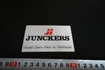 sticker JUNCKERS Massief Deens Parket en Werkbladen, Ophalen, Zo goed als nieuw, Sticker