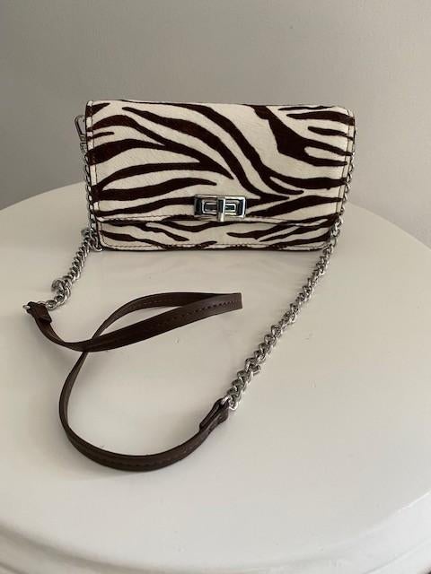 Zara crossbody pochette/portemonnee ponyhaar, Ophalen of Verzenden, Nieuw, Bruin, Schoudertasje