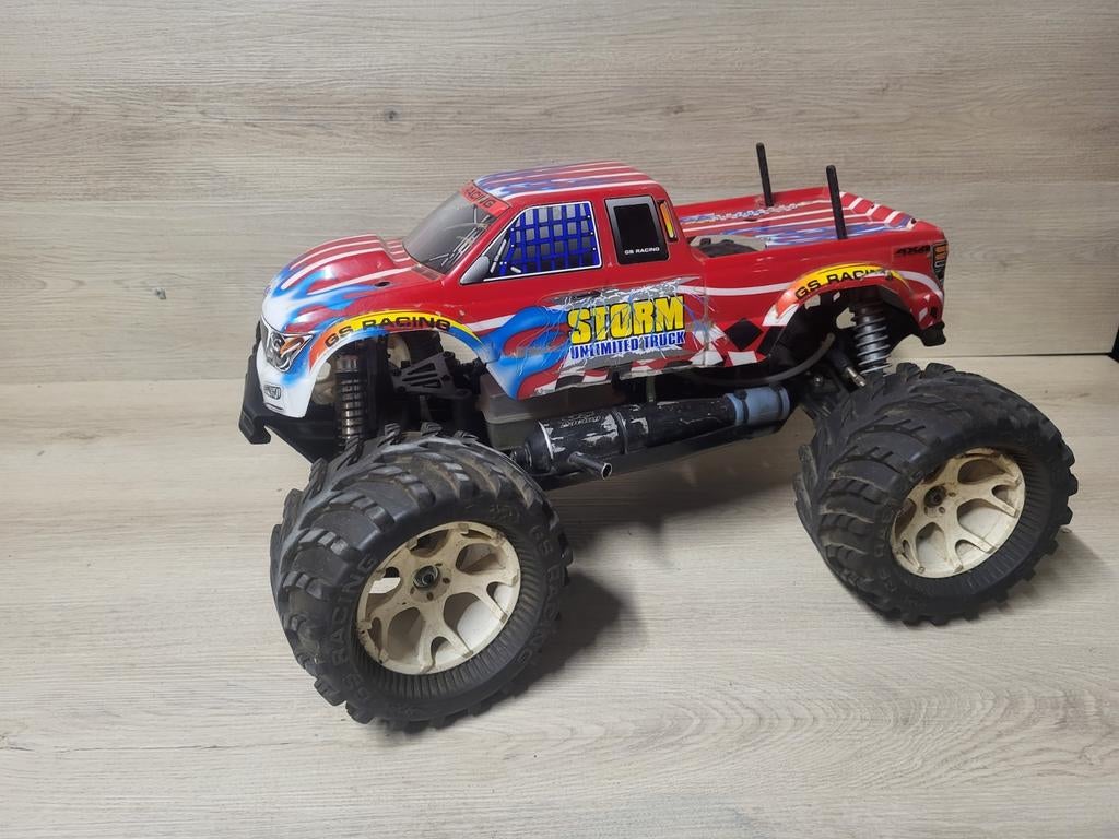 Gs racing chassis 1/8, Ophalen of Verzenden, Zo goed als nieuw, Auto onroad