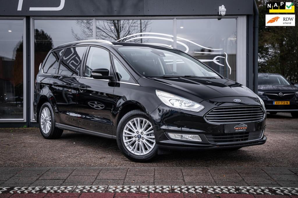 Ford Galaxy 1.5 Titanium|7 Pers|Trekhaak|Navi|Climate|Stoelv, Auto's, Voorwielaandrijving, 4 cilinders, Zwart, Origineel Nederlands