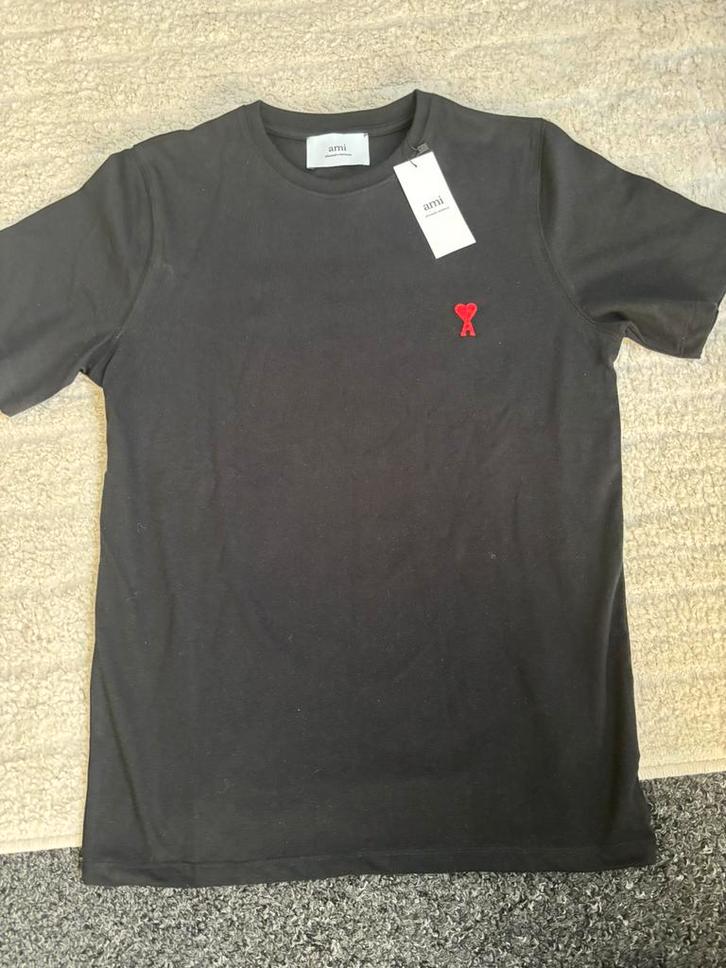 Ami paris t shirt, Kleding | Heren, T-shirts, Zo goed als nieuw, Zwart, Verzenden