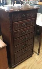 Eiken houten kast, 1 klep 3 lades, Ophalen