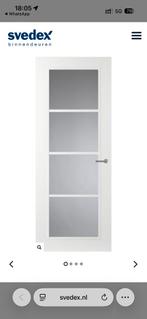 2 Svedex stompe binnendeuren 930x2115 met blank glas, Doe-het-zelf en Verbouw, Deuren en Horren, Ophalen, 80 tot 100 cm, 215 cm of meer