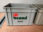 Twee oude Brandbier halve liter bierkratten, Ophalen, Zo goed als nieuw, Krat, Minder dan 35 cm