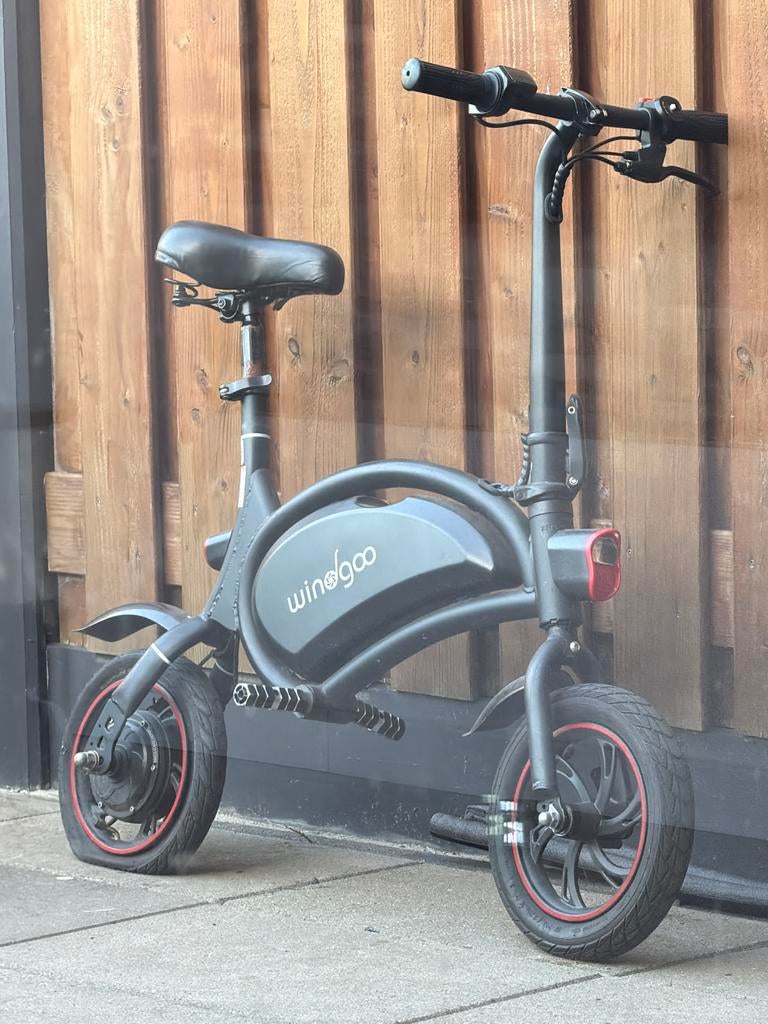 Windgoo opvouwbare elektrische fiets - defecte band, Gebruikt, Minder dan 47 cm, 30 tot 50 km per accu, Ophalen
