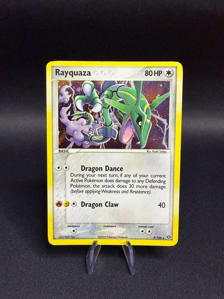 Rayquaza - EX Emerald Holo rare 9, Ophalen, Gebruikt, Losse kaart, Foil