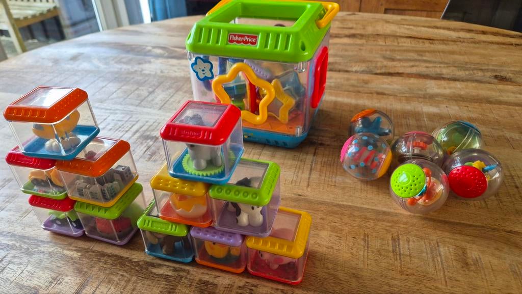 Fisher Price Vorm stoof met extra blokken en ballen, Kinderen en Baby's, Speelgoed | Fisher-Price, Ophalen of Verzenden, Gebruikt