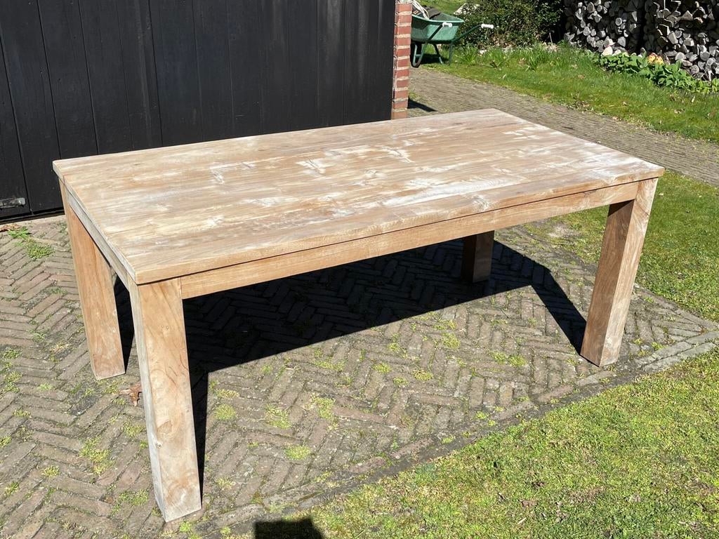 Tuintafel, teak, teakhouten, 170 x 90, Ophalen, Gebruikt, Rechthoekig, Teakhout