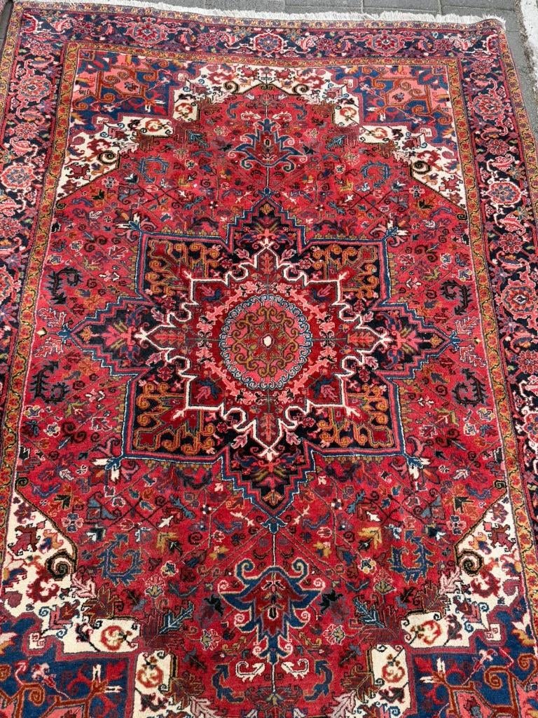 Perzisch Tapijt Heriz ( Persian Carpet / Rug ) 340 x 241 cm, Overige kleuren, Wol, 200 cm of meer, Ophalen of Verzenden