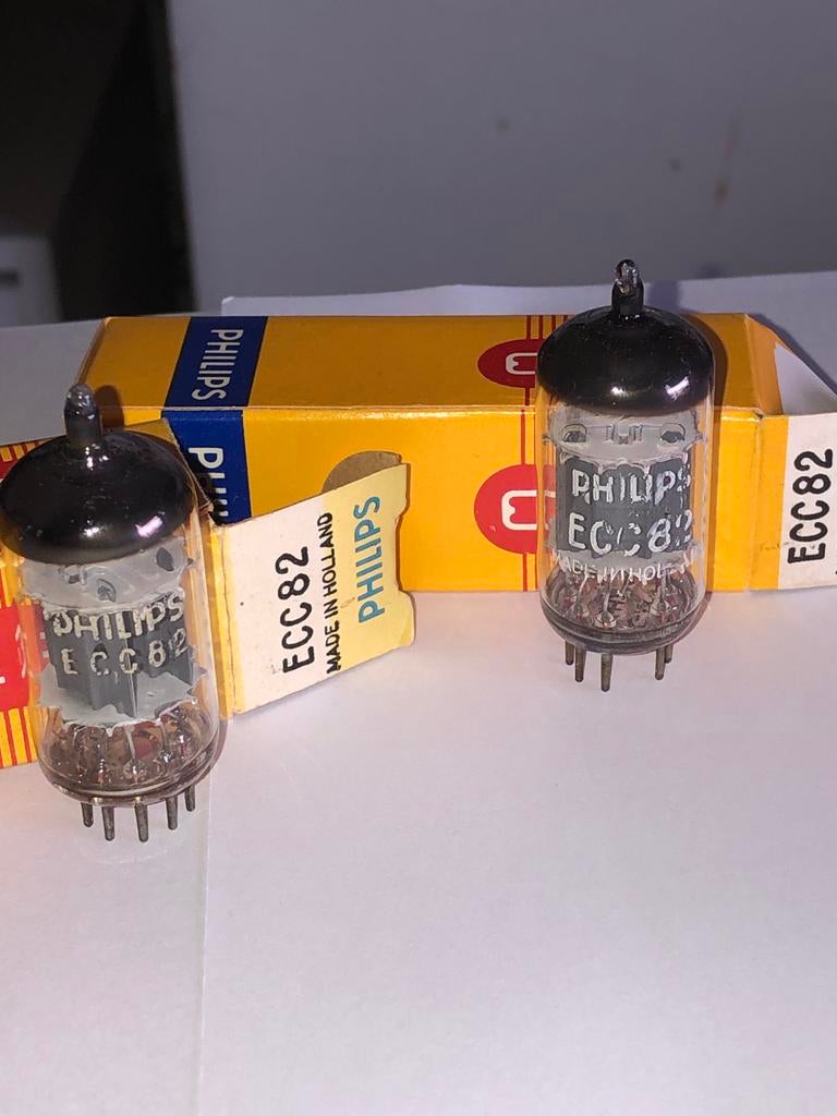 Gematcht paar PHILIPS Heerlen Holland ECC82 buizen NOS/NIB, Ophalen of Verzenden, Nieuw