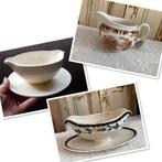 3x Brocante oude juskom - justerrine - sauciere, Ophalen of Verzenden