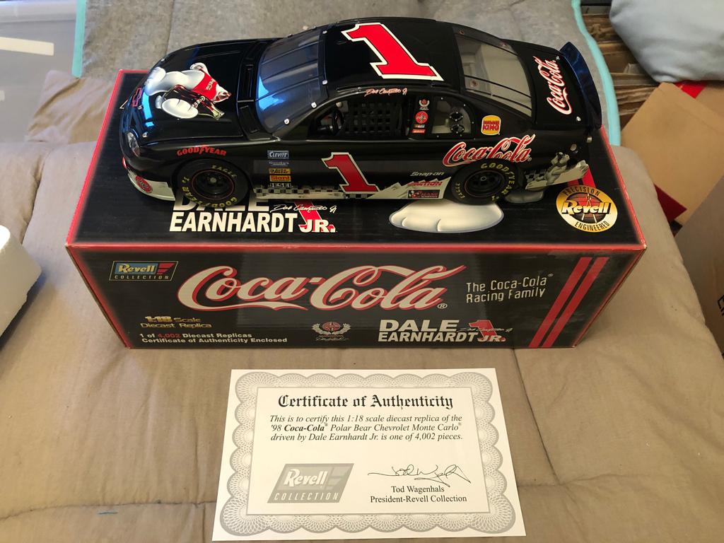 1998 Dale Earnhardt Jr #1 COCA-COLA Polar Bear 1:18, Ophalen of Verzenden, Nieuw, Auto, Overige merken