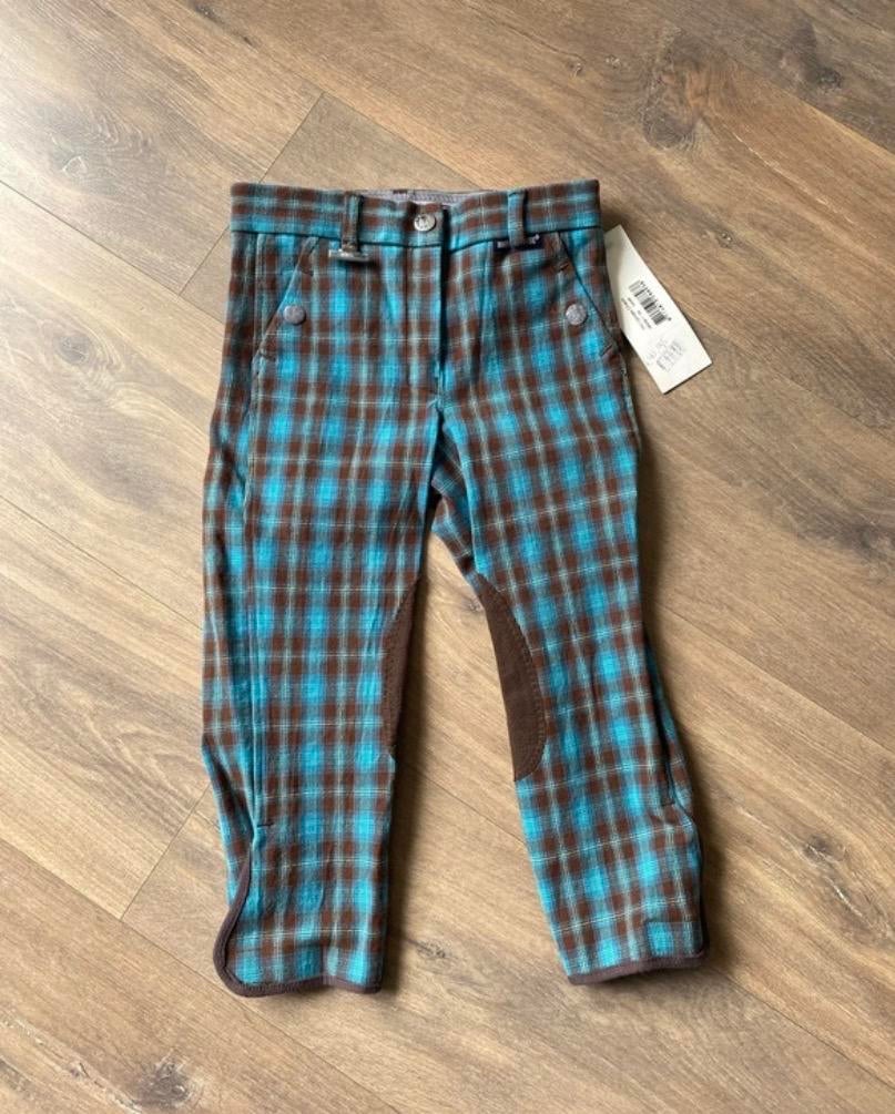 Paardrijbroek maat 104 - Blauw/Bruin Ruit, Kinderen en Baby's, Ophalen, Nieuw, Jongen of Meisje, Broek