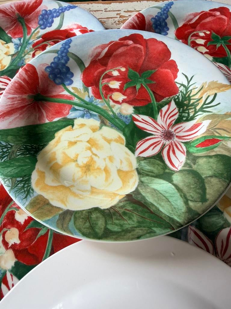 Gien VOLUPTÉ Gebaksbordjes, Ophalen of Verzenden, Zo goed als nieuw, Bord(en), Overige stijlen