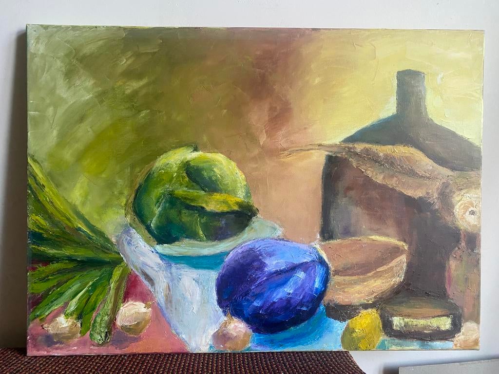 Stilleven met kool en uil, Antiek en Kunst, Ophalen of Verzenden