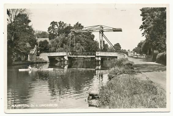 Maarssen, Dr. v. Lingenbrug, Verzamelen, Ansichtkaarten | Nederland, Ophalen of Verzenden, 1940 tot 1960, Gelopen, Utrecht