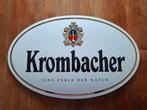 Krombacher emaille bord, Verzamelen, Biermerken, Ophalen, Gebruikt, Reclamebord, Plaat of Schild, Overige merken