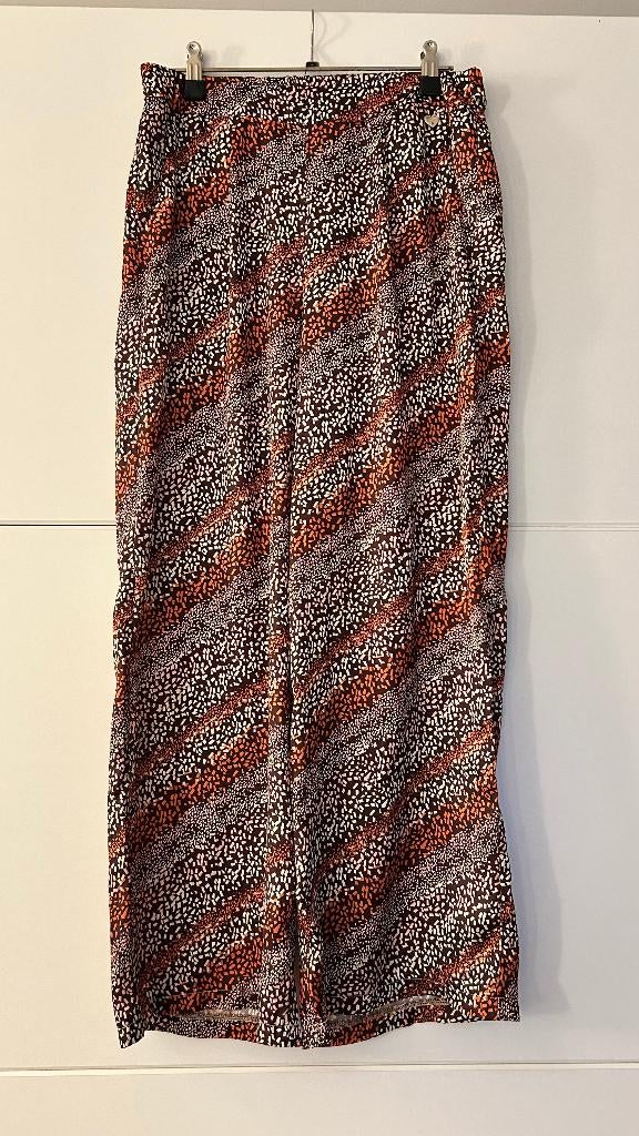 Amélie & Amélie bordeaux broek met print, Bruin, Ophalen of Verzenden, Zo goed als nieuw, Maat 36 (S)