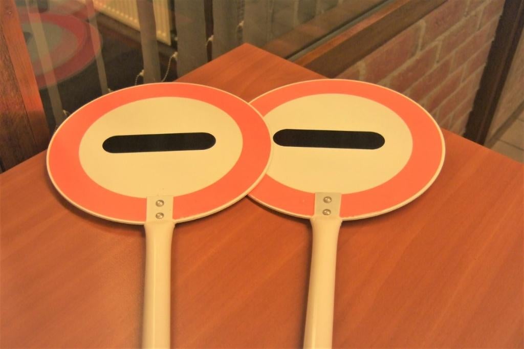 klaar-over / stopbordjes CARNAVAL, Ophalen, Nieuw