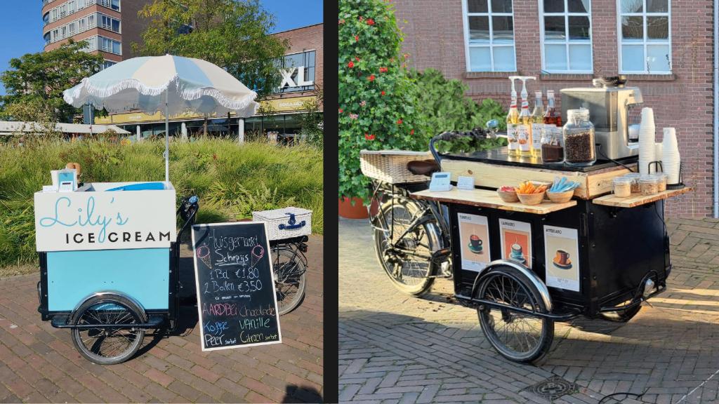 elektrische Ijscofiets/barista bakfiets, Fietsen en Brommers, Fietsen | Bakfietsen, Goederen, Elektrisch, Ophalen
