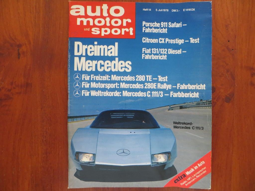 Auto Motor und Sport 14 1978 Porsche 911 Safari, Citroën CX, Ophalen of Verzenden, Nieuw, Porsche