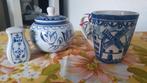 Delfts blauw servies set: mok, suikerpot en zoutvaatje, Keramiek, Overige typen, Ophalen of Verzenden, Zo goed als nieuw